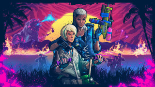 Couple sunset firepit gun together - doc hammer free wallpaper