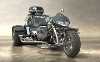 Green motorcycle sidecar concrete floor - a concrete floor free wallpaper