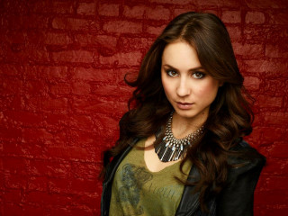 Woman necklace brickwall red background - a necklace free wallpaper