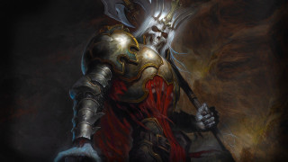 Knight sword armor demon battle - a painting of a knight free wallpaper