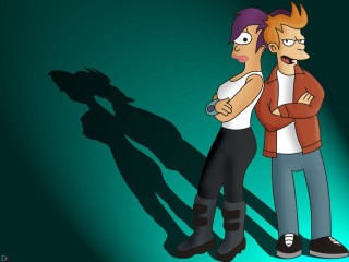 Cartoon man woman arms crossed - ed benedict free wallpaper