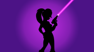 Eve ryder hologram purple silhouette - a black outline free wallpaper