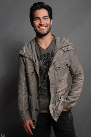 Man jacket smiling camera gray - against free wallpaper