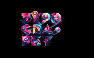 Colorful artistic letter black background - graffiti art free wallpaper
