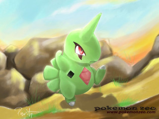 Green pokemon dirt field rock - top of a dirt field next free wallpaper
