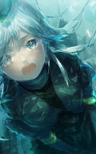 Floating woman water anime tears - the wind free wallpaper