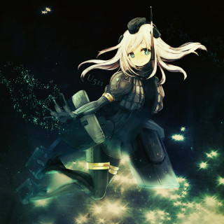 Woman space suit flying gun - a gun free wallpaper