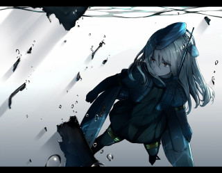 Woman knife water broken umbrella - the water free wallpaper