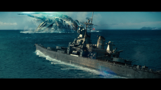 Large ship ocean mountain wave - erlund hudson free wallpaper