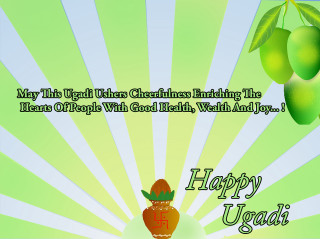 Greeting card fruit happy ugadi - cheerful free wallpaper