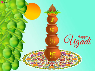 Happy vagadi vase flowers tablecloth - a vase of flowers free wallpaper