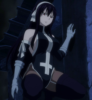 Woman black white outfit cross - eizan kikukawa free wallpaper