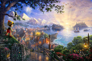 Town by the sea boy - a boy free wallpaper