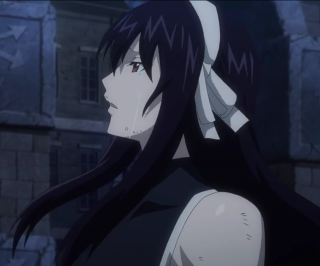 Woman black hair black shirt - a white ribbon free wallpaper