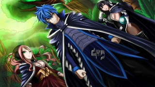 Anime characters forest trees bushes - two anime character free wallpaper