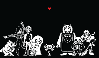 Cartoon characters line black background - 2 d sprite free wallpaper