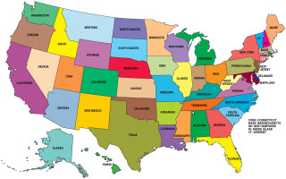 Colorful map united states labeled - arent arentsz free wallpaper