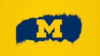 Blue yellow logo letter m 2 - derek hill free wallpaper