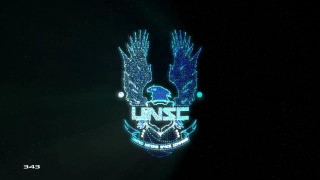 Space logo blue light night - a blue light in the middle of it free wallpaper