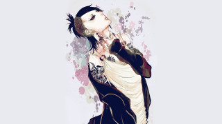 Woman black white outfit jacket 2 - tie free wallpaper
