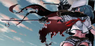 Woman sword blood stained background 2 - background free wallpaper for desktop