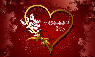 Valentines day card heart flowers 3 - romantic free wallpaper