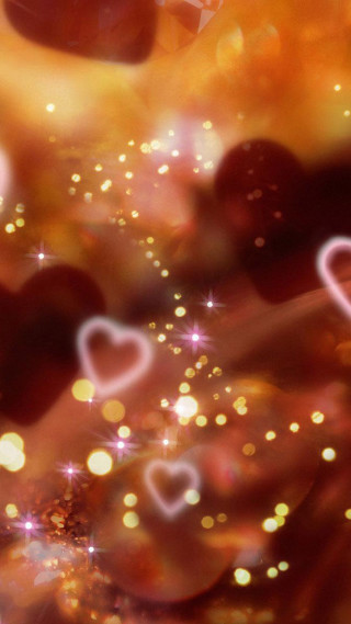 Heart shaped background small hearts - holography free wallpaper