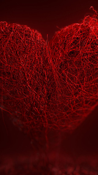 Red heart black background red 3 - blood free wallpaper