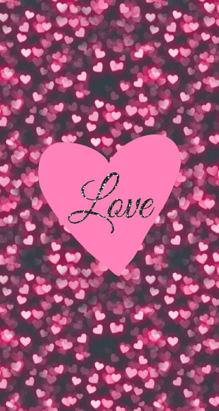 Pink heart love black pink - a pink heart free wallpaper