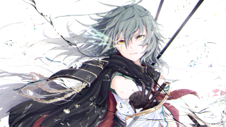 White haired swordman cape blood - a red cape free wallpaper