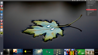 Leaf water droplets computer screen - a window open free wallpaper