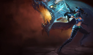 Woman sword dragon glowing armor - a sword next free wallpaper