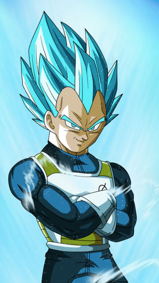 Cartoon character blue hair white 2 - a blue background free wallpaper