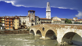 Bridge river tower background buildings - alesso baldovinetti free wallpaper