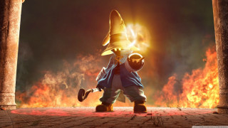 Cartoon wizard character fire background - a fire free wallpaper