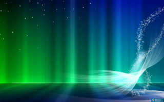Green blue smoke wave stars 2 - center free wallpaper