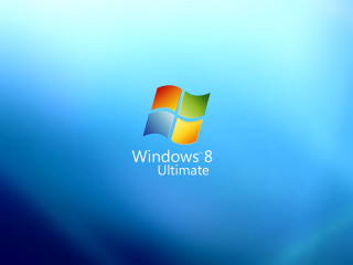 Blue windows8 ultimate logo bottomright - suprematism free wallpaper