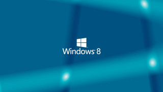 Blue background windows8 logo white 6 - the bottom right corner free wallpaper