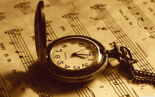 Pocket watch sheet music chain - cinematic composition free wallpaper