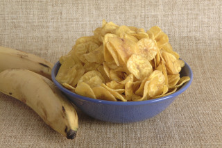 Chips banana tablecloth background cloth - professional free wallpaper