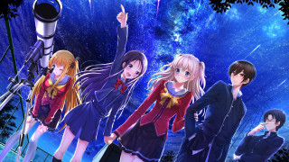 Anime characters space background stars 6 - a space background free wallpaper