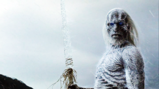 Man white hair sword mountain - ice free wallpaper