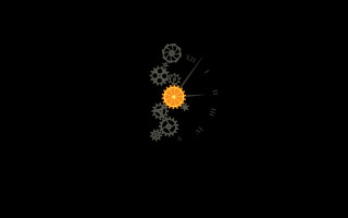 Clock gears darkroom blackbackground yellowlight - a yellow light in the middle free wallpaper