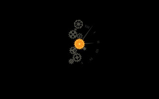 Clock gears dark night time - gear free wallpaper