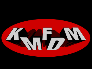 Red black logo kfm black - 3 d model free wallpaper