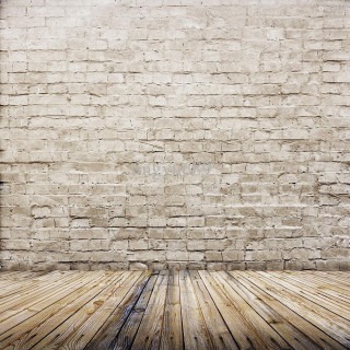 Brick wall wooden floor window - the side of it free wallpaper