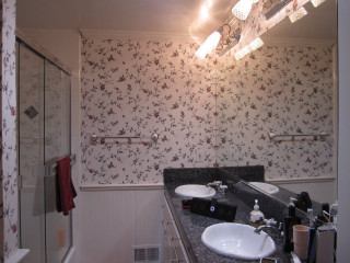 Bathroom sink mirror lights shower - a sink and a mirror free wallpaper
