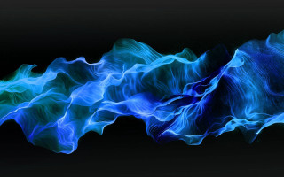 Blue green smoke wave black - a white border free wallpaper