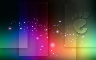 Colorful footprint rainbow background side - an abstract painting free wallpaper