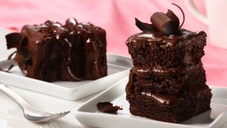 Chocolate cake plate fork coffee - decadent free wallpaper